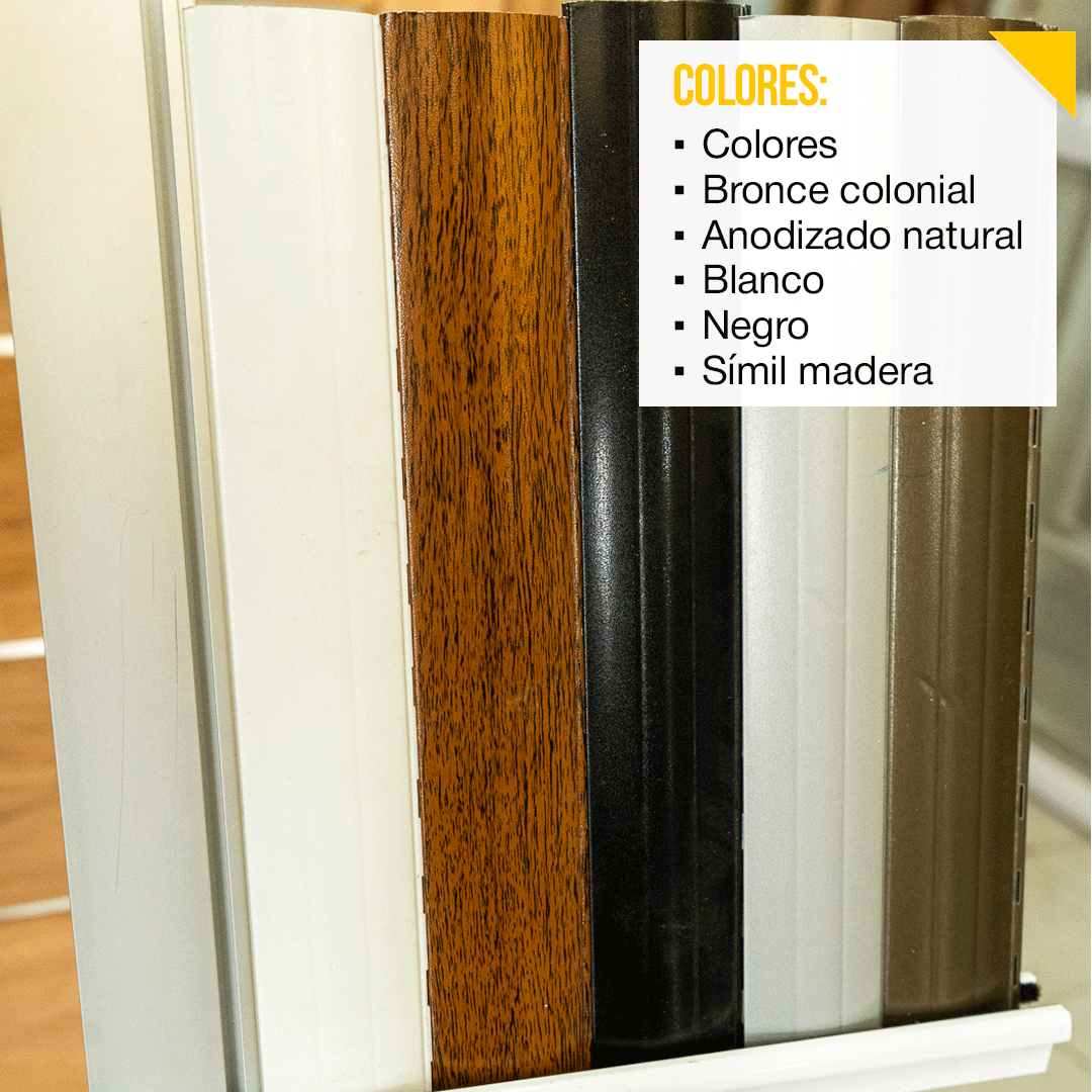 Perfiles en aluminio con variedad de colores – Aberturas Casa Carlos