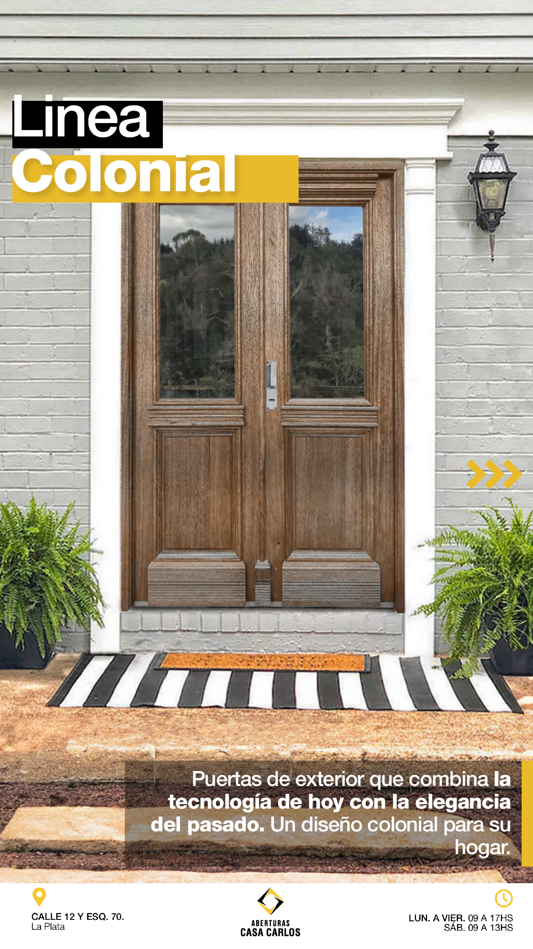 Diseño colonial para el ingreso del hogar – Aberturas Casa Carlos