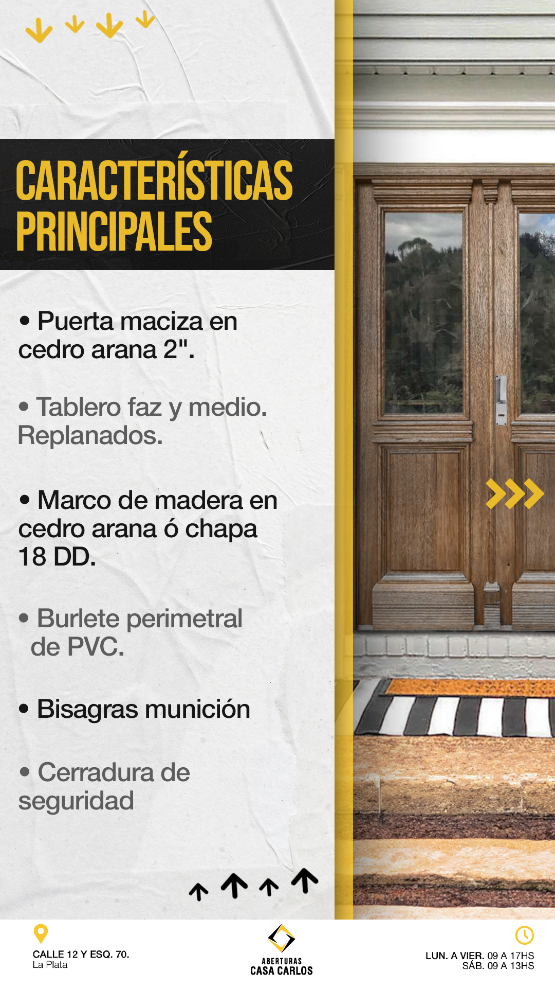 Puerta maciza con marco y cerradura de seguridad – Aberturas Casa Carlos