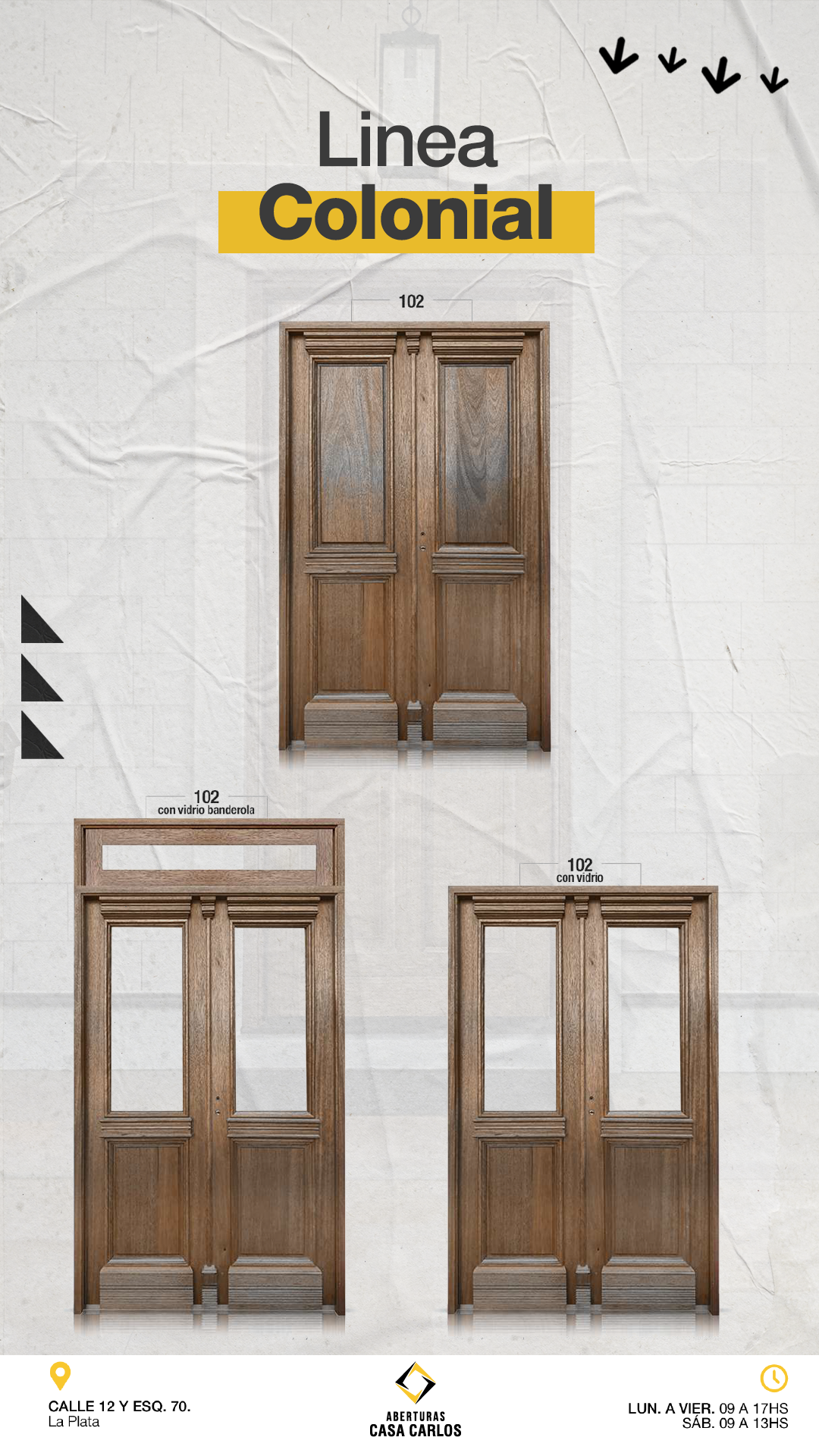 Puertas estilo colonial en tres variantes – Aberturas Casa Carlos