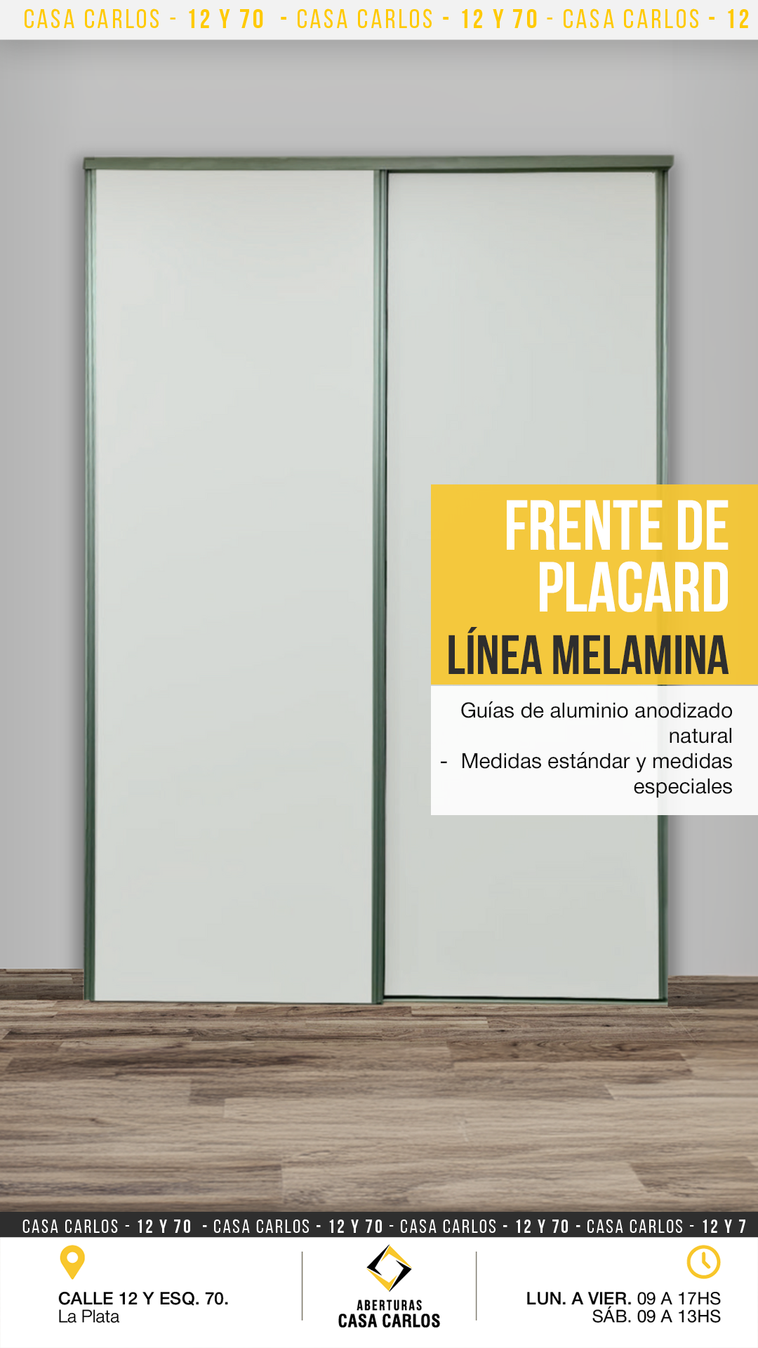Frente de placard con diseño moderno – Aberturas Casa Carlos