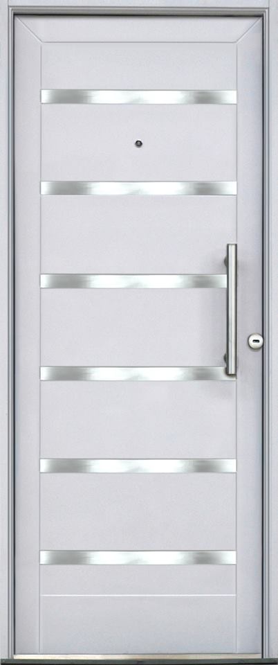 Puerta metálica con aislación térmica y acústica, diseño Verona

