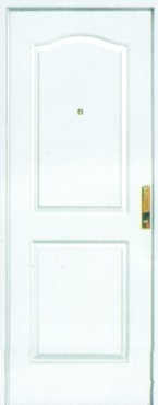 Puerta metálica ciega con dos tableros y aislación acústica

