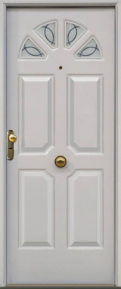 Puerta metálica con diseño distintivo y aislación acústica


