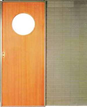 Puerta corrediza de embutir con ruedas de teflón

