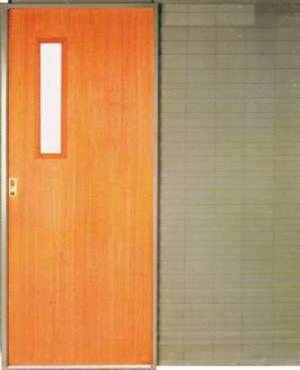 Puerta corrediza de embutir con ruedas de teflón

