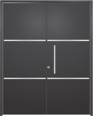 Puerta doble 450 con burlete perimetral


