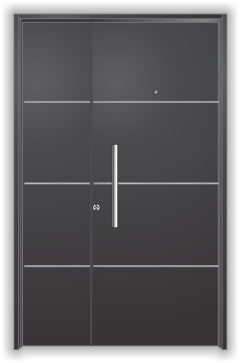 Puerta 480 con burlete perimetral y doble contacto

