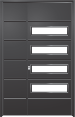 Puerta 423 con burlete perimetral y doble contacto

