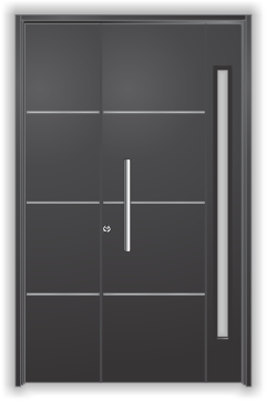 Puerta 481 con burlete perimetral y doble contacto

