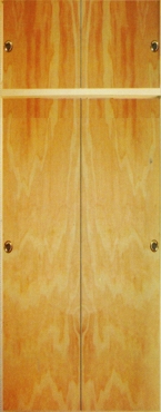 Puerta placa de pino corrediza con ruedas de teflón

